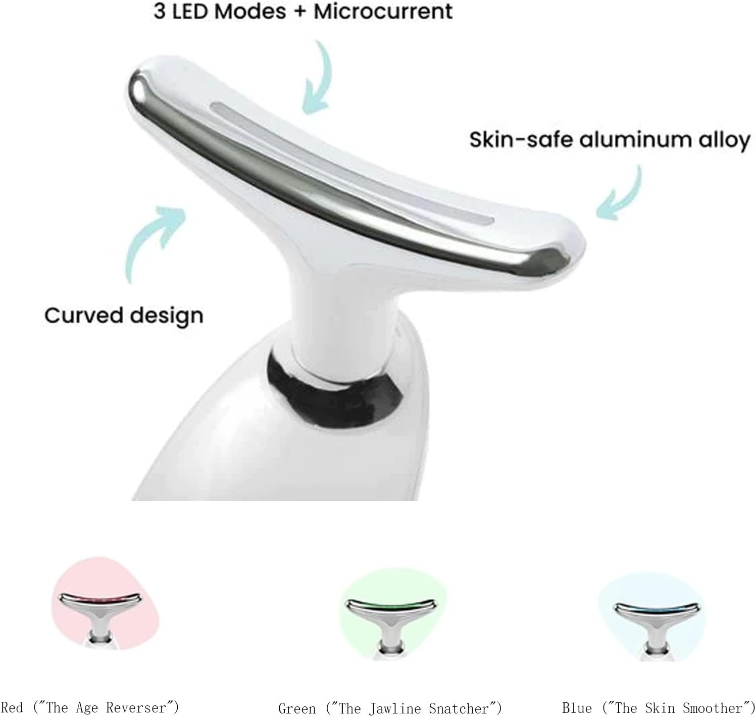 Pentafine Skin Lift Device | 7 Color LED | Face & Neck Skin Lifting| 3 Massage Modes| Face Sculpting Tool |Micro-currents to reduce Wrinkles| Hot Compress | Rechargeable| Type-C| 180 Min Use| Glow+ LE-04