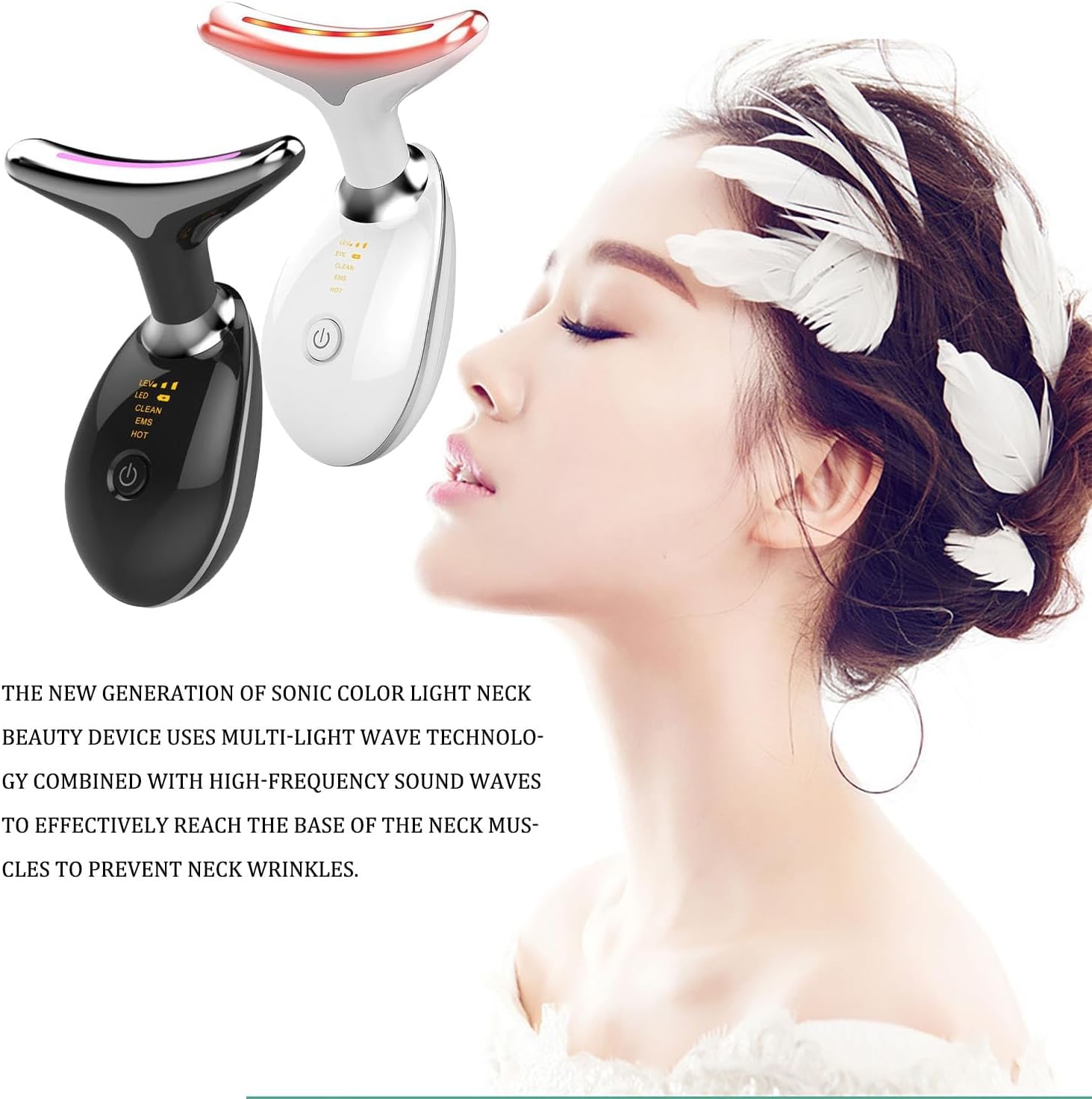 Pentafine Skin Lift Device | 7 Color LED | Face & Neck Skin Lifting| 3 Massage Modes| Face Sculpting Tool |Micro-currents to reduce Wrinkles| Hot Compress | Rechargeable| Type-C| 180 Min Use| Glow+ LE-04